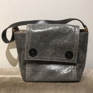 Vintage Kate Spade RARE grey wool shoulder bag